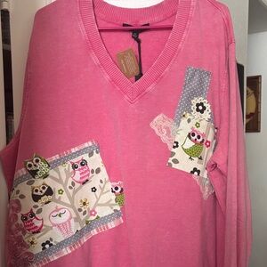 Pink Owl Pattern Kids Shirt